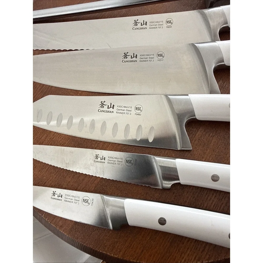 Cangshan 7 Piece Knife Set , White , MINT